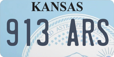 KS license plate 913ARS