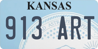 KS license plate 913ART