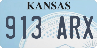 KS license plate 913ARX