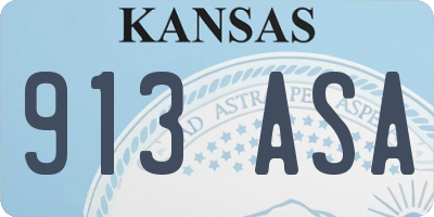 KS license plate 913ASA