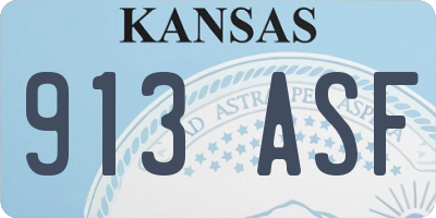 KS license plate 913ASF