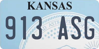 KS license plate 913ASG
