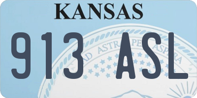 KS license plate 913ASL