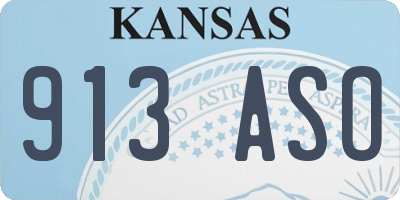KS license plate 913ASO