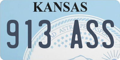 KS license plate 913ASS