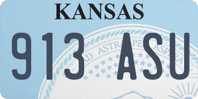 KS license plate 913ASU