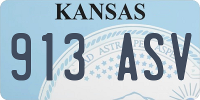 KS license plate 913ASV