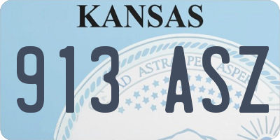 KS license plate 913ASZ