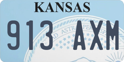 KS license plate 913AXM