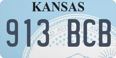 KS license plate 913BCB