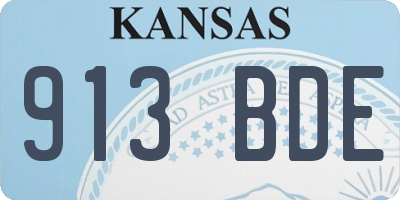 KS license plate 913BDE