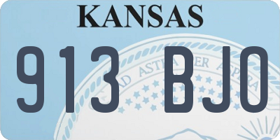 KS license plate 913BJO