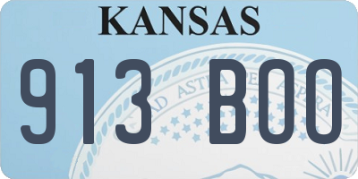 KS license plate 913BOO