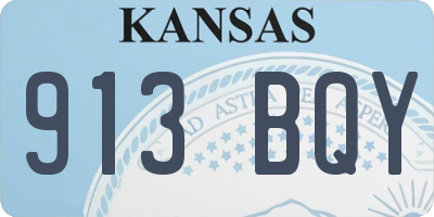 KS license plate 913BQY