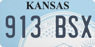 KS license plate 913BSX