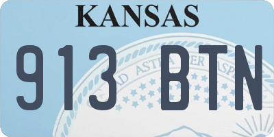 KS license plate 913BTN