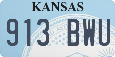 KS license plate 913BWU