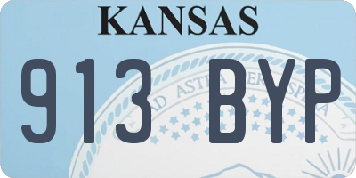 KS license plate 913BYP
