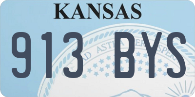 KS license plate 913BYS