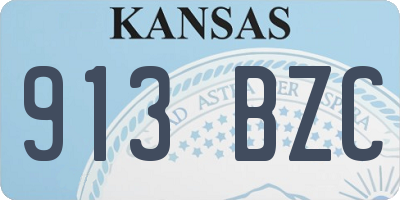 KS license plate 913BZC