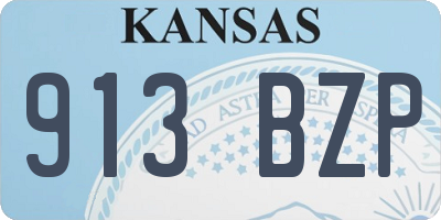 KS license plate 913BZP