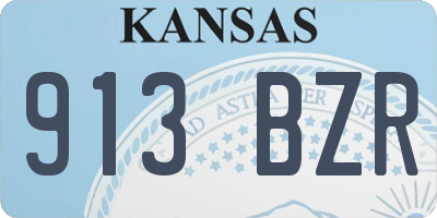 KS license plate 913BZR