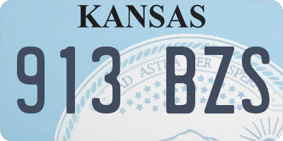 KS license plate 913BZS