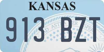KS license plate 913BZT