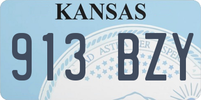 KS license plate 913BZY
