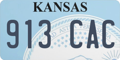 KS license plate 913CAC