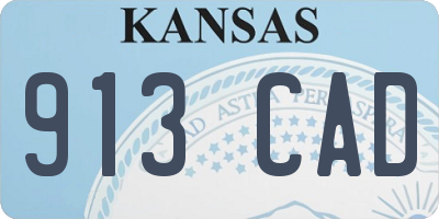 KS license plate 913CAD