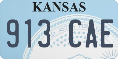 KS license plate 913CAE