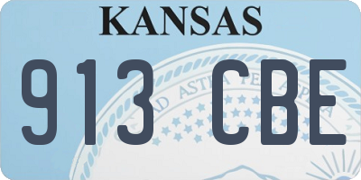 KS license plate 913CBE