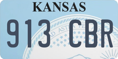 KS license plate 913CBR