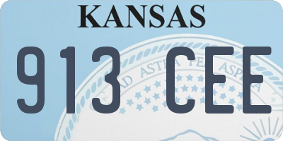 KS license plate 913CEE