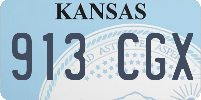 KS license plate 913CGX