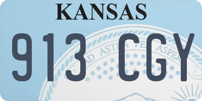 KS license plate 913CGY