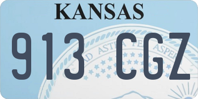 KS license plate 913CGZ