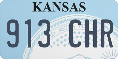 KS license plate 913CHR