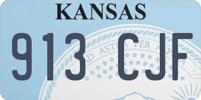 KS license plate 913CJF