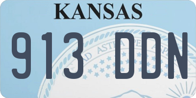 KS license plate 913DDN