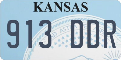 KS license plate 913DDR