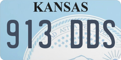 KS license plate 913DDS