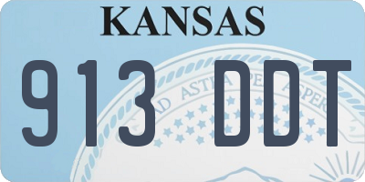 KS license plate 913DDT