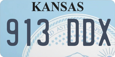 KS license plate 913DDX