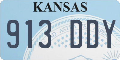 KS license plate 913DDY