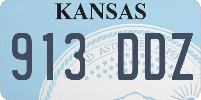 KS license plate 913DDZ