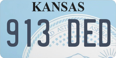 KS license plate 913DED