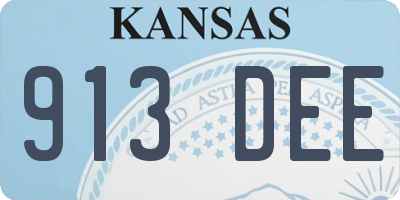 KS license plate 913DEE