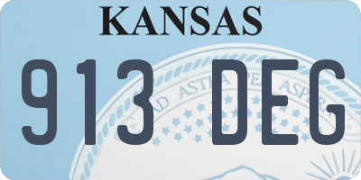 KS license plate 913DEG